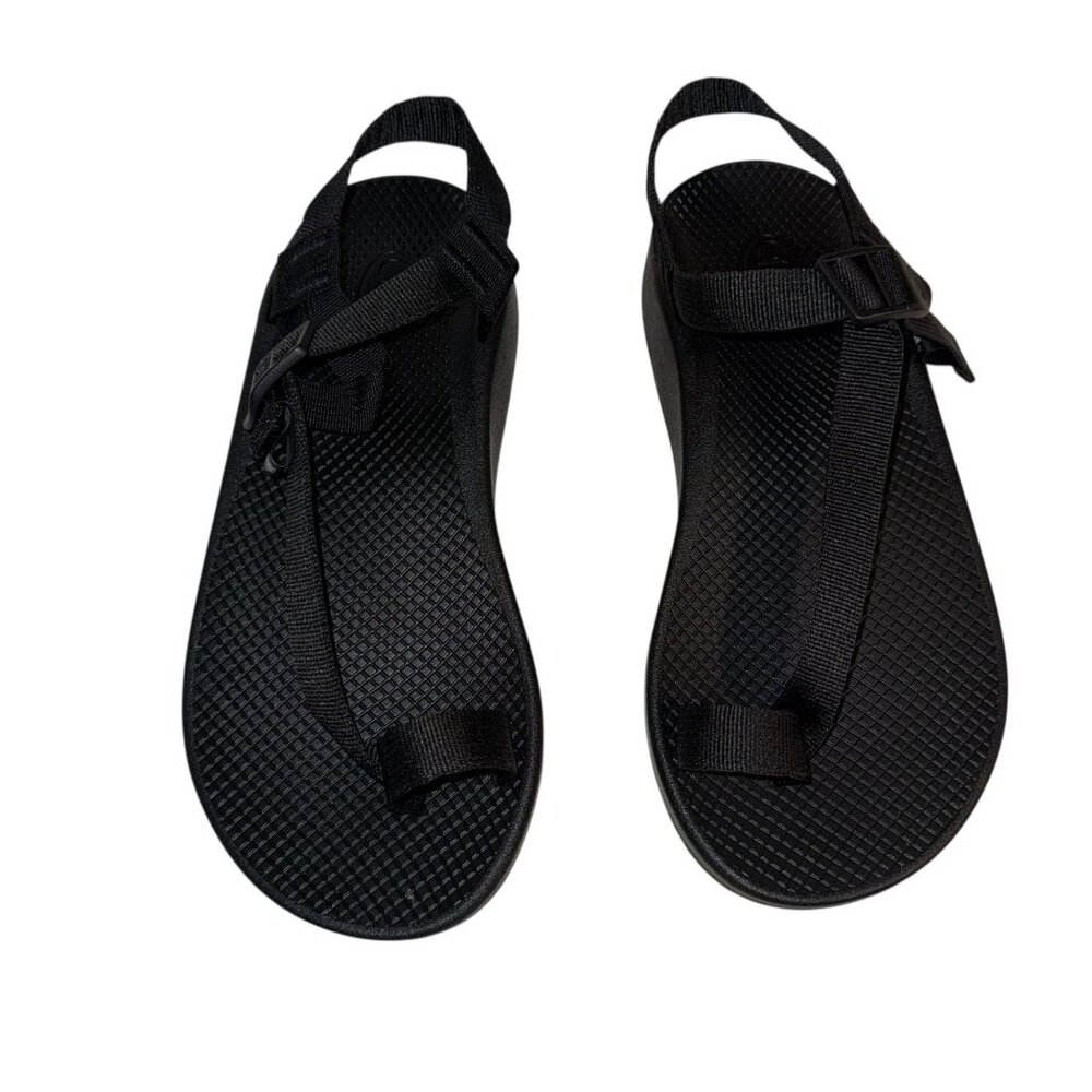 NWOT Chaco Bodhi Sandals Mens 9 Solid Black Adjustable Strap Lightweight - Picture 3 of 9